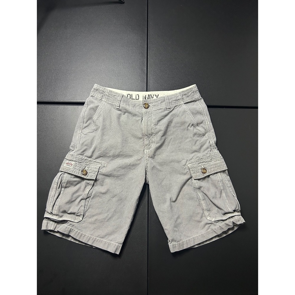 Old Navy Gray Striped Cargo Shorts Mens 30